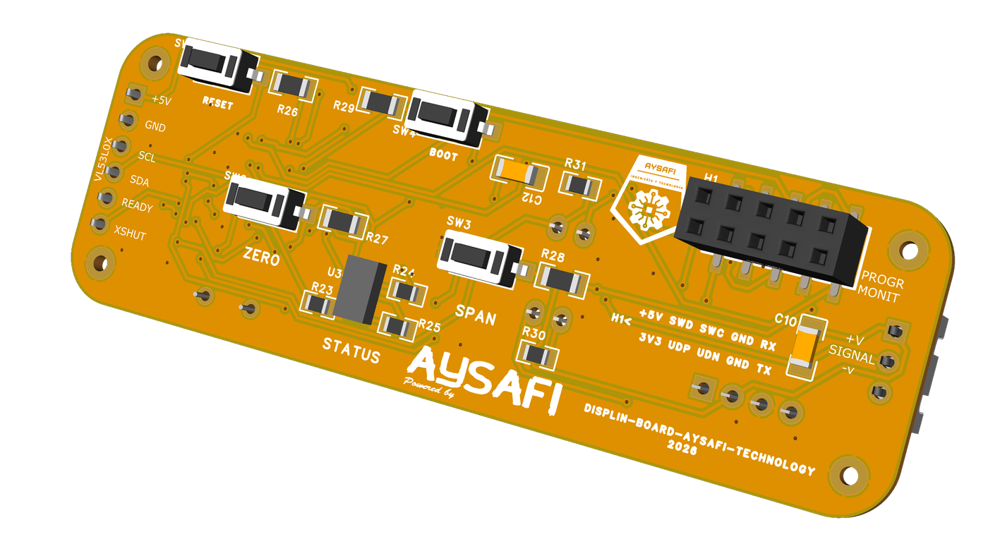 Placa electrónica del sensor DISPLIN, con marca AYSAFI